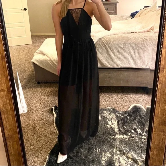 brown maxi dress flowy Asymmetric One-Shoulder Flowy Maxi Dress Golden_Sand / XS